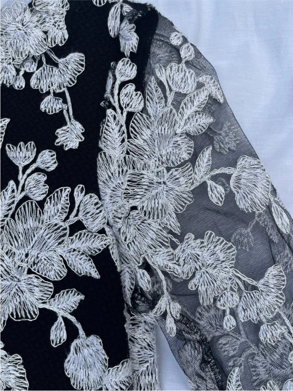 Tadashi Shoji Black Lace Embroidered High Low Gown Size 10 Alt See Measurements - Picture 4 of 15